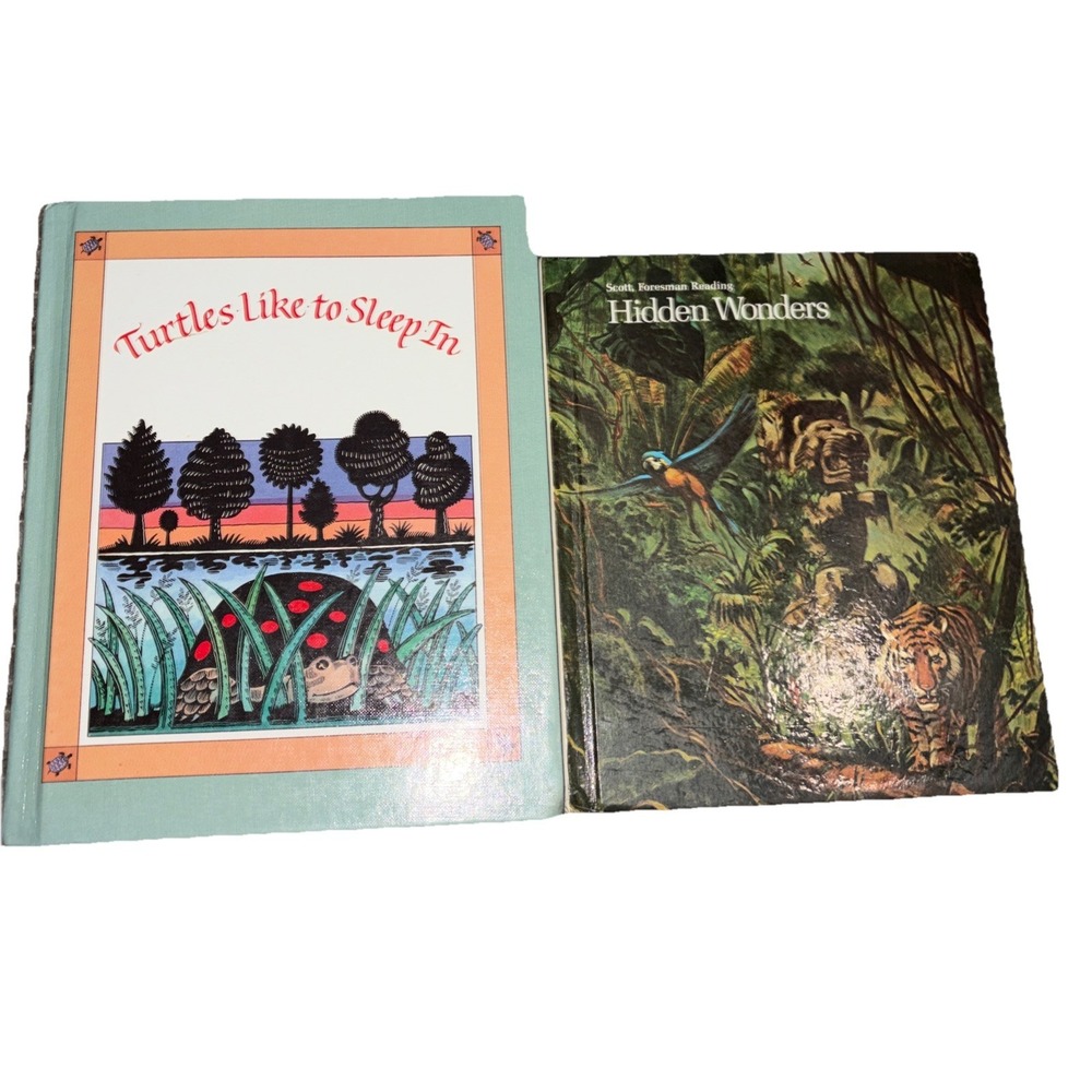 TURTLES LIKE TO SLEEP‎ IN And Hidden Wonders- Elementary Textbooks Learning 90's